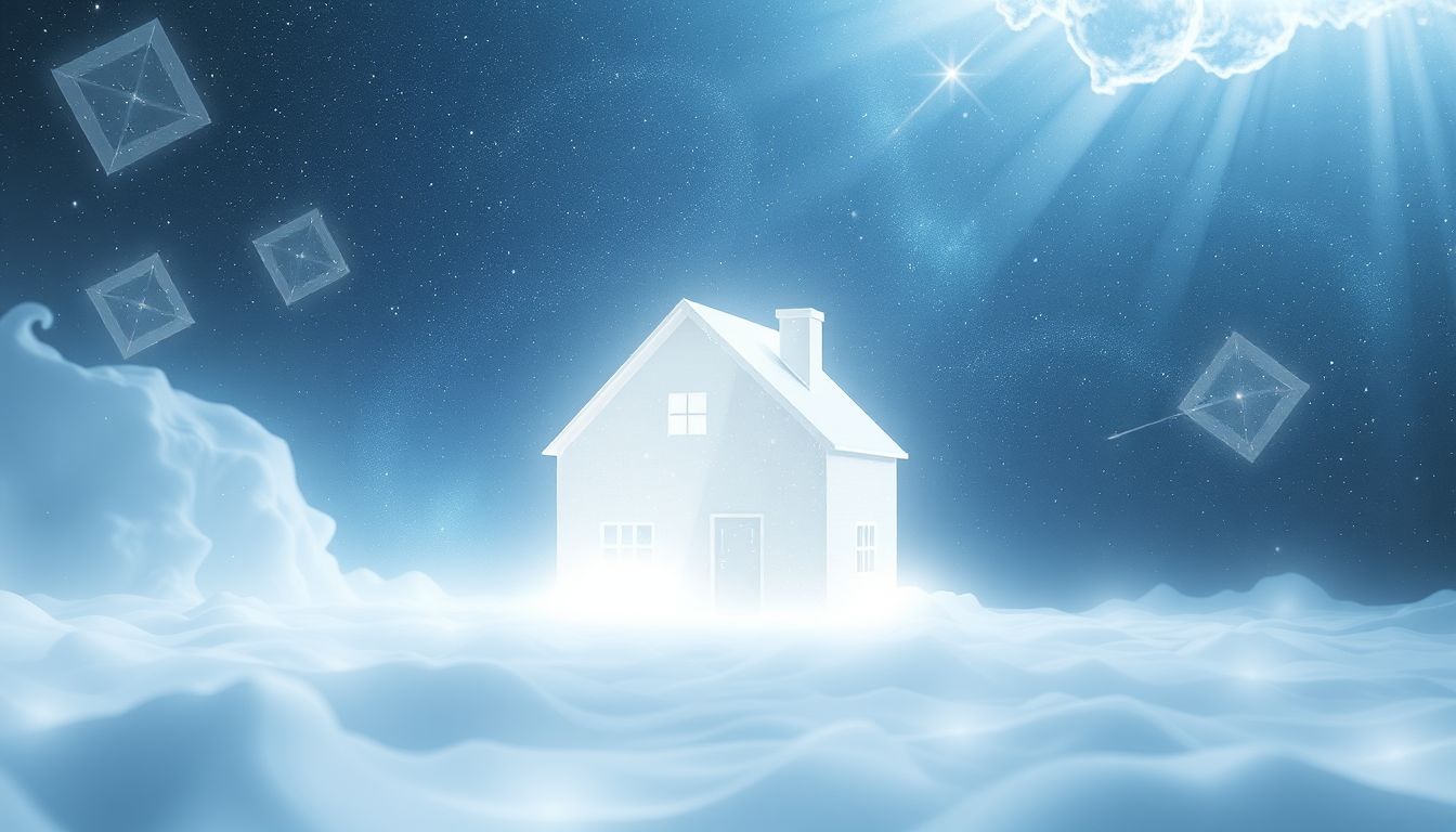 Ein leeres Haus symbolisiert geistige Klarheit und neues Bewusstsein.