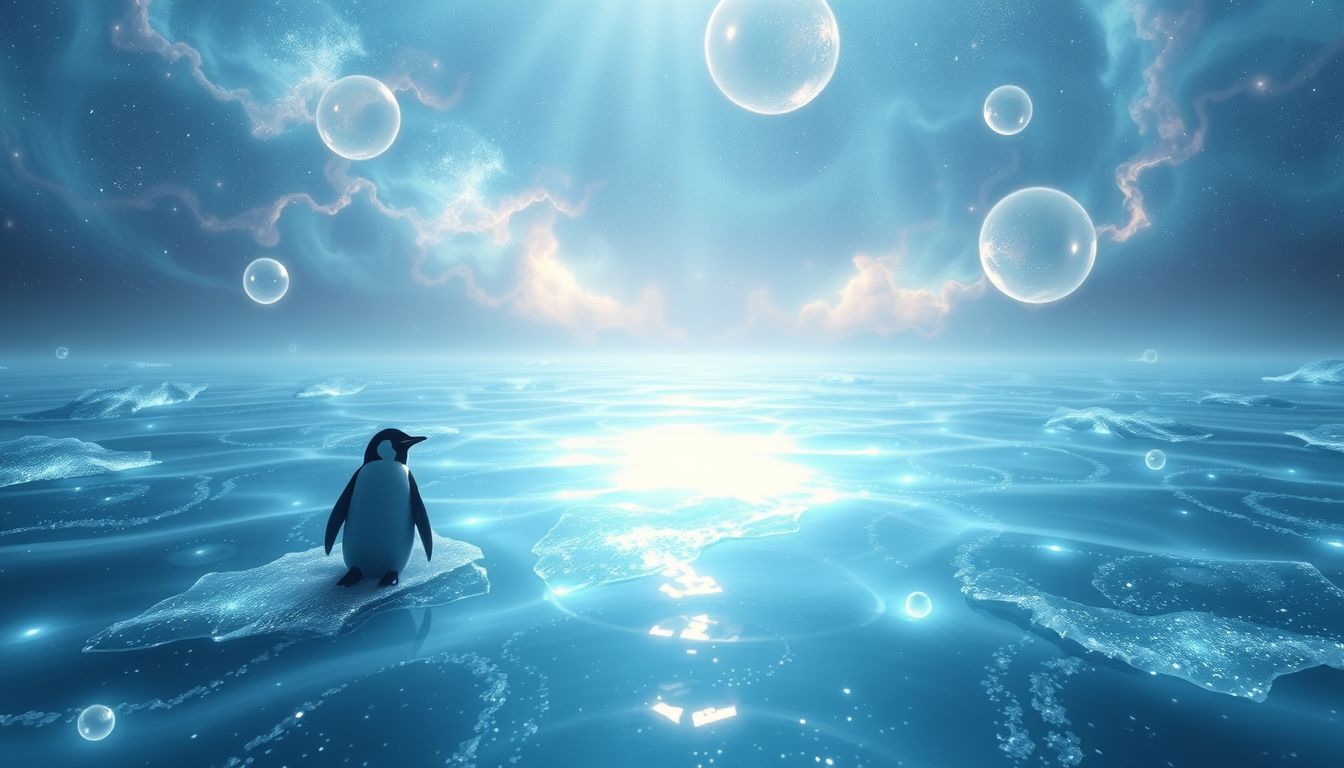 Träume von Pinguinen am Eismeer symbolisieren Anpassung und Gemeinschaft.