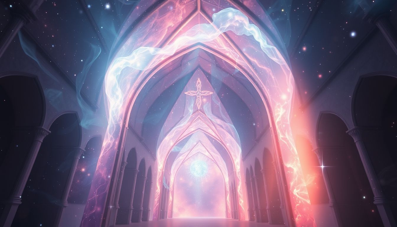 Eine Kirchenwölbung im Traum symbolisiert tiefen Glauben und Schutz.