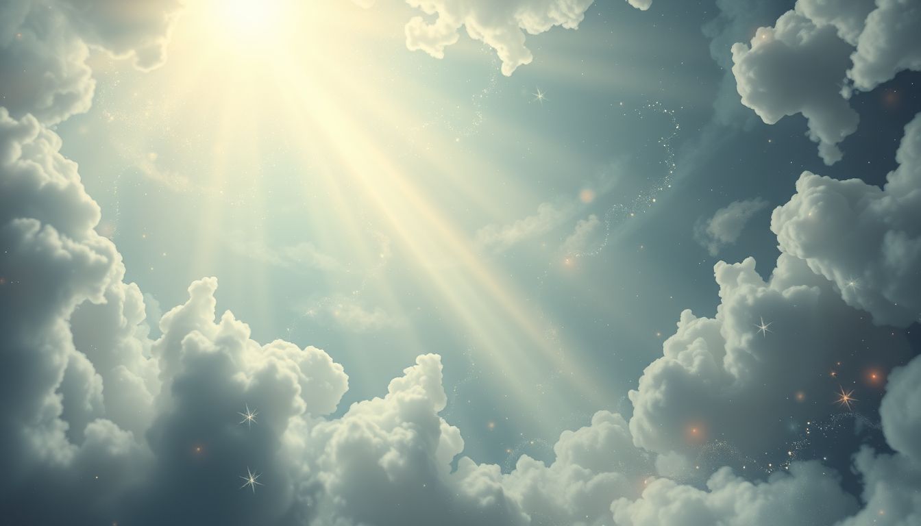 Träumen von Lichtstrahl symbolisiert Hoffnung und geistige Erleuchtung.