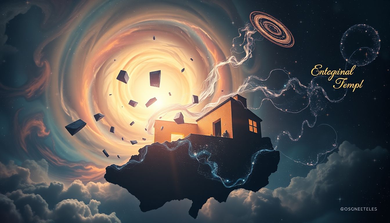 Ein leeres Haus im Umbau symbolisiert persönliche Veränderung und Neubeginn.