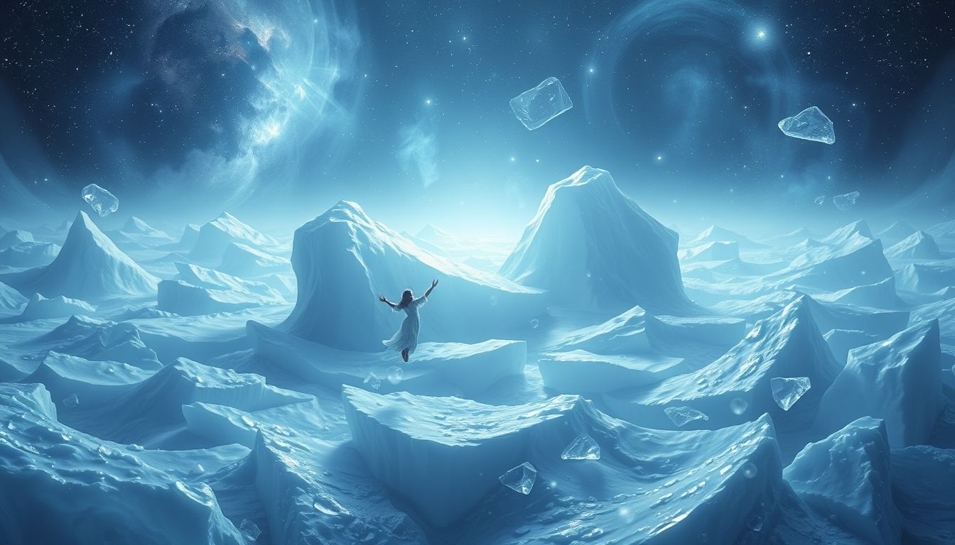 Der Traum vom Fliegen über das Eismeer symbolisiert Freiheit und Überwindung.
