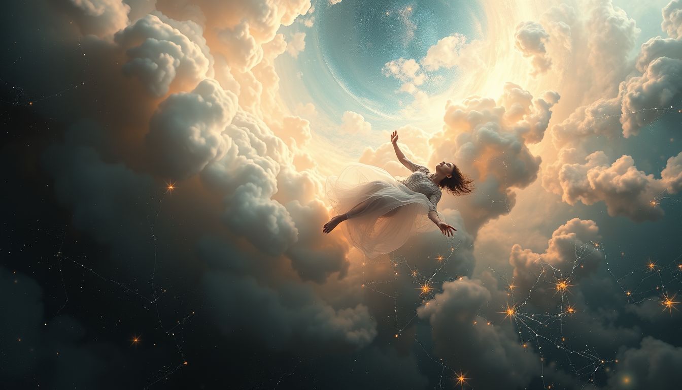 Träume vom Fallen symbolisieren oft Kontrollverlust und Angstzustände.