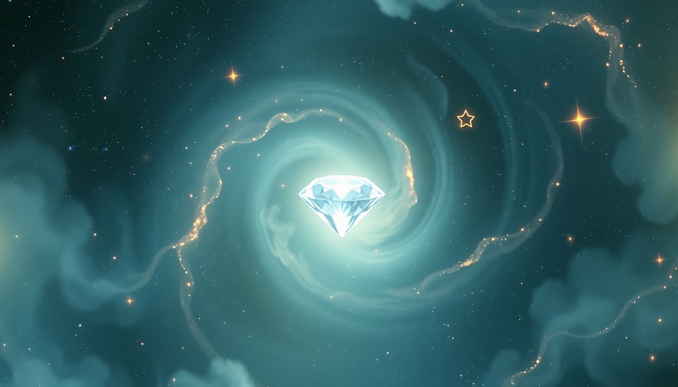 Ein kleiner Diamant symbolisiert bescheidene Werte und innere Stärke.