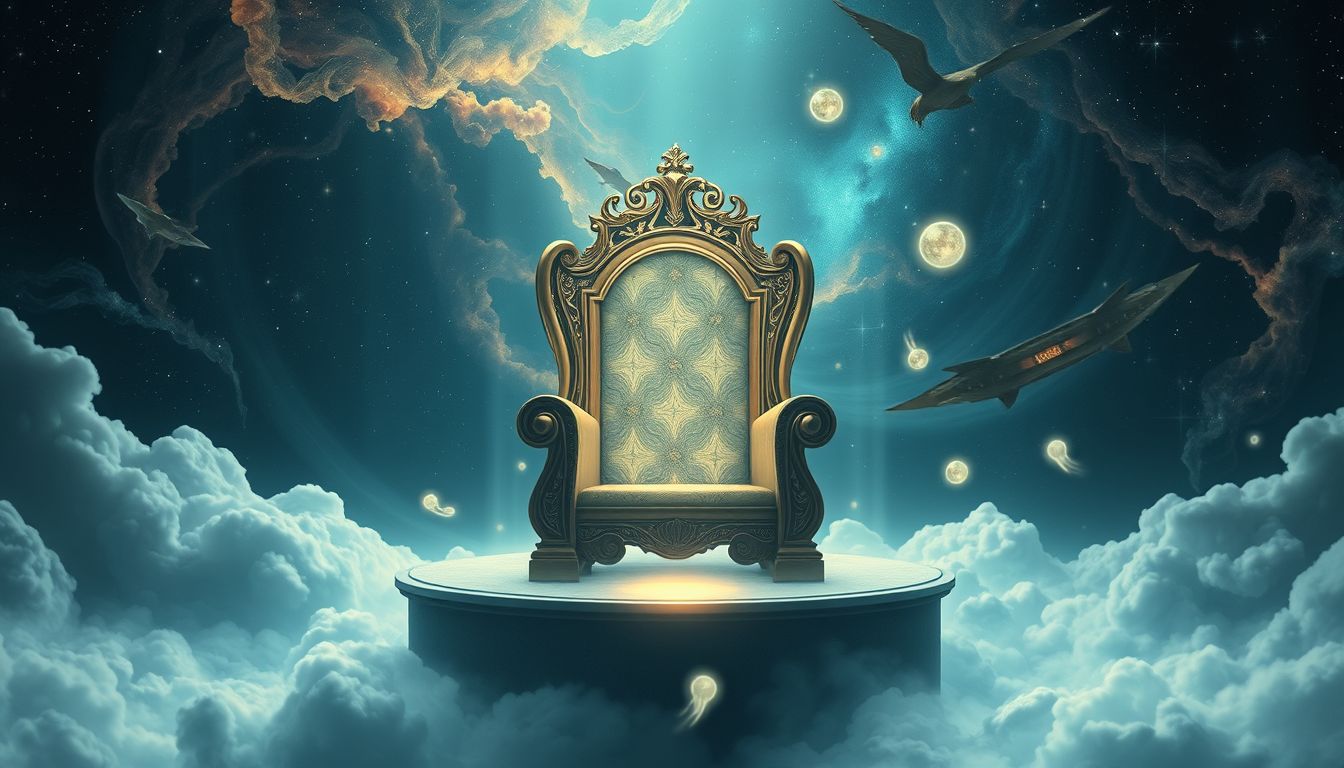 Ein leerer Thron symbolisiert verpasste Chancen und Machtverlust.