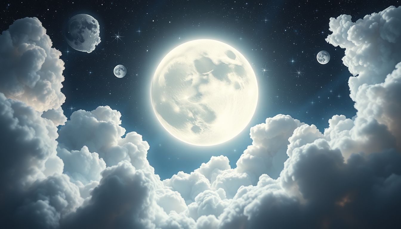Ein heller Mond im Traum symbolisiert Klarheit und innere Ruhe.
