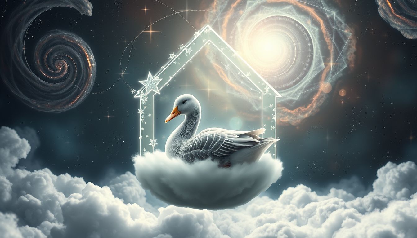 Eine Graugans im Haus symbolisiert familiären Schutz und Geborgenheit.
