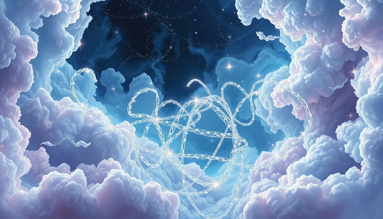 Verhedderte Spitze symbolisiert innere Konflikte und emotionale Verwirrung.