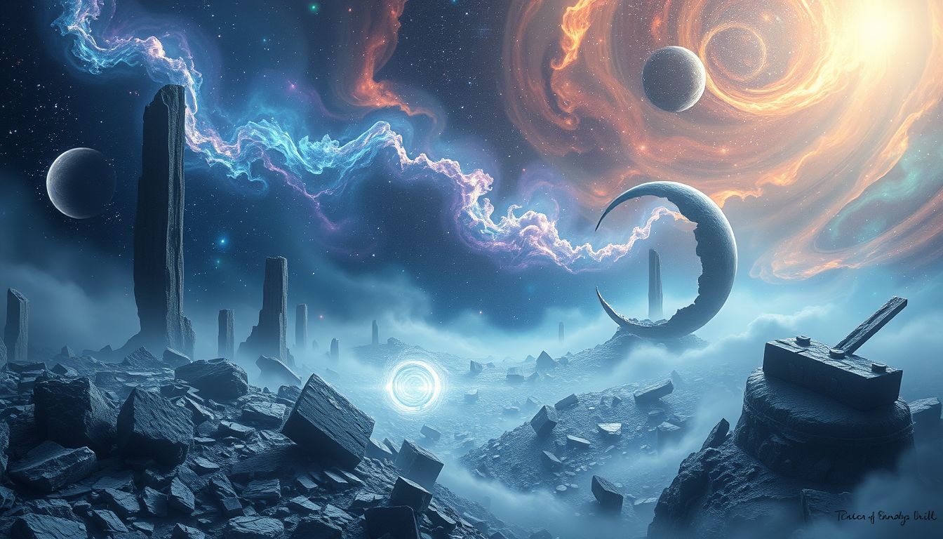 Das Finden Wertvollen im Trümmerfeld symbolisiert Hoffnung und Neubeginn.