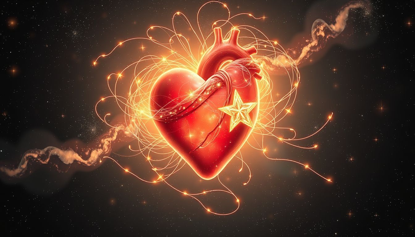 Herzstechen im Traum symbolisiert oft ungelöste karmische Verbindungen.