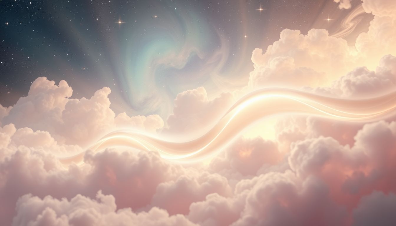 Eine bewegte Wölbung symbolisiert Lebensveränderung und stetigen Fluss.