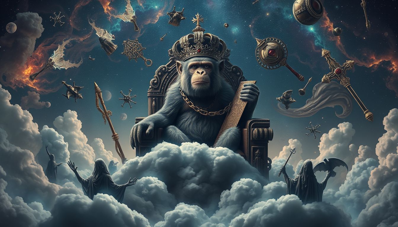 Ein Affe als König symbolisiert oft tyrannischen Machtmissbrauch im Traum.