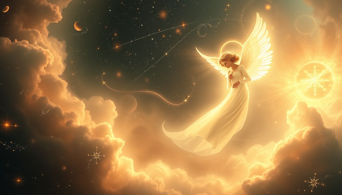 Ein Engel im Licht symbolisiert Schutz und spirituelle Führung im Traum.