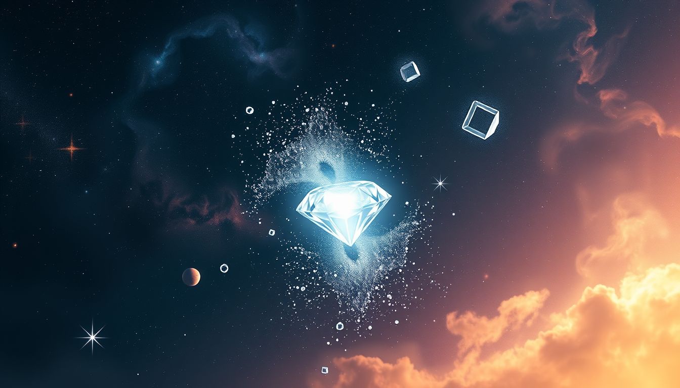 Einen Diamanten verkaufen symbolisiert oft finanzielle Veränderung oder Neubeginn.