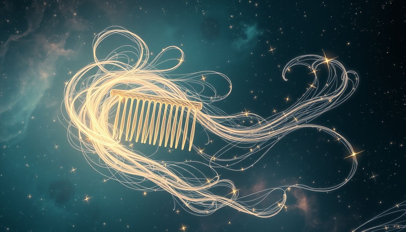 Ein Kamm mit Haaren symbolisiert oft ungelöste innere Konflikte.