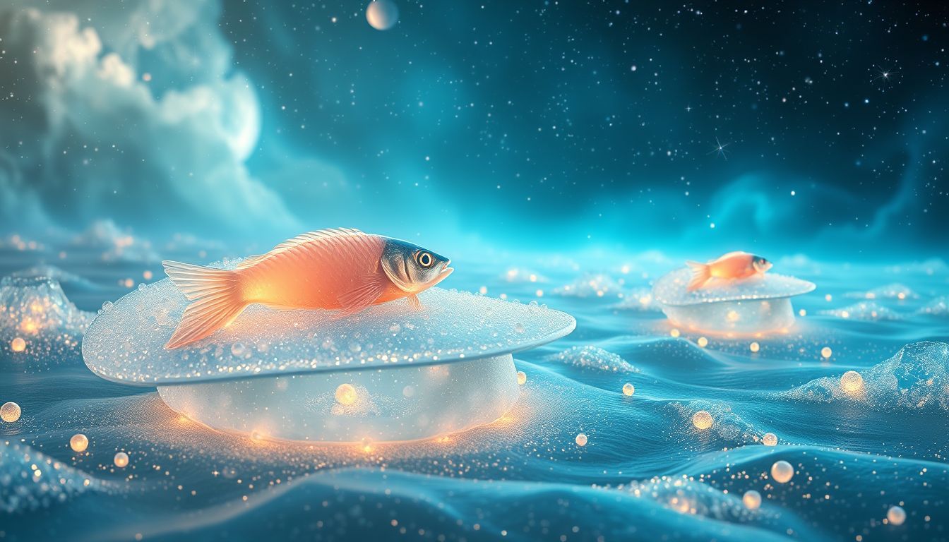 Fischlaich an Land symbolisiert neue Möglichkeiten und persönliche Entwicklung.