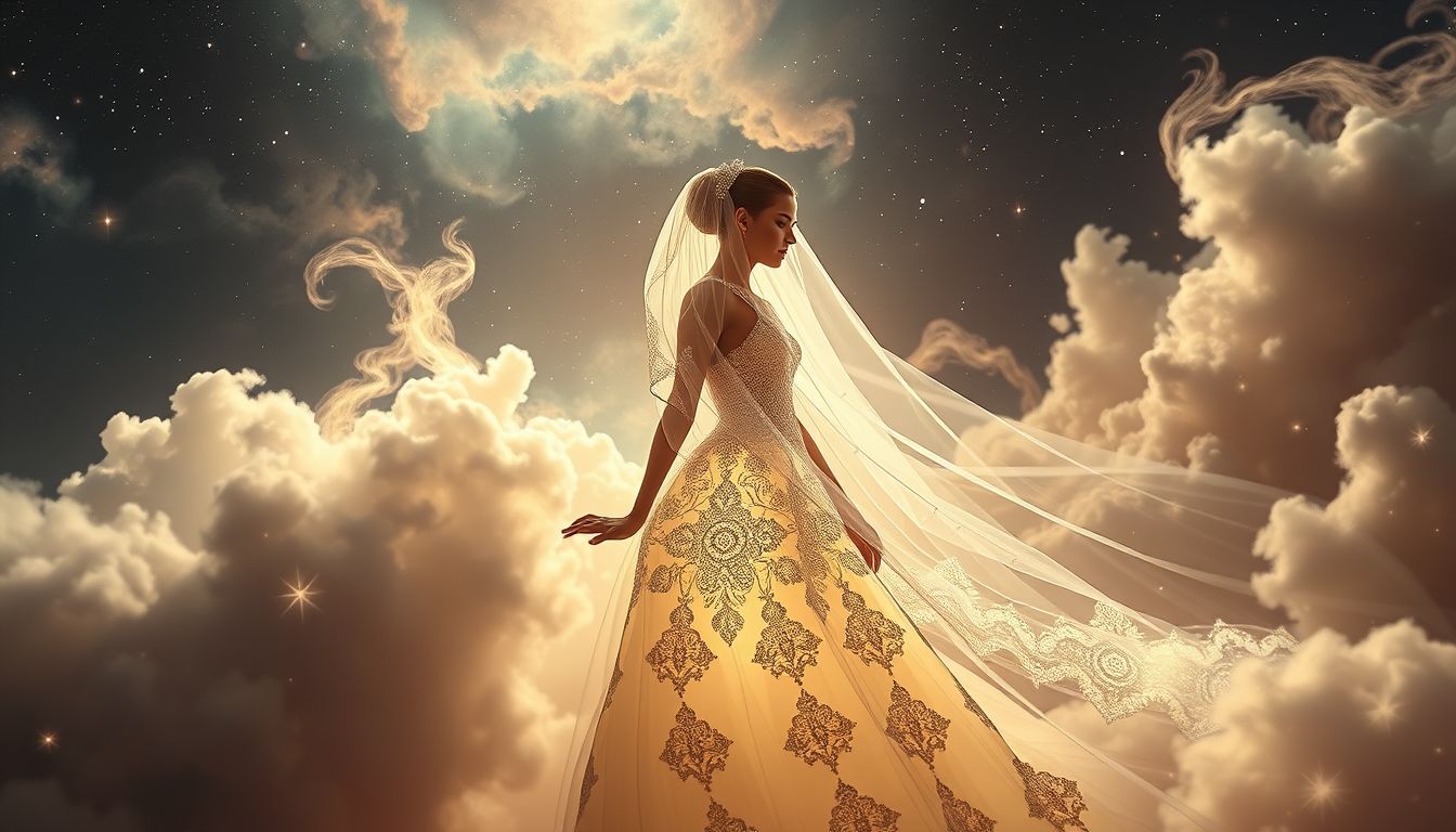 Spitze im Brautkleid symbolisiert oft Treue und neue Verpflichtungen.