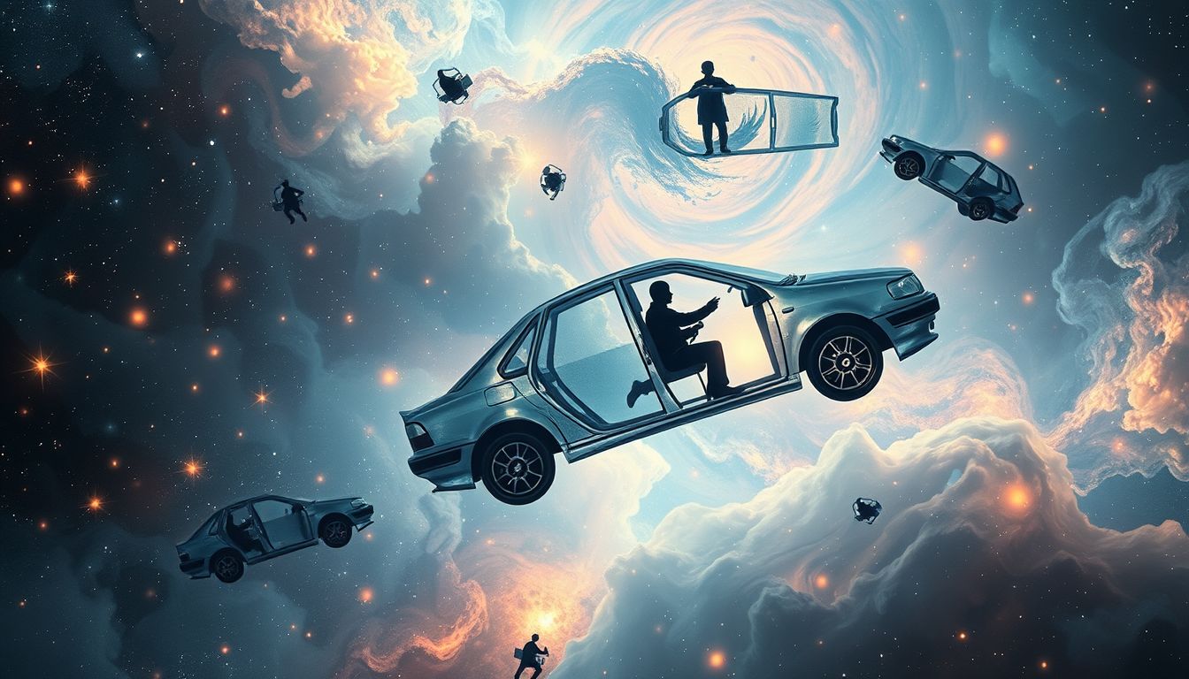 Ein unbekannter Fahrer im Traum symbolisiert unbewusste Ängste vor Kontrolleverlust.