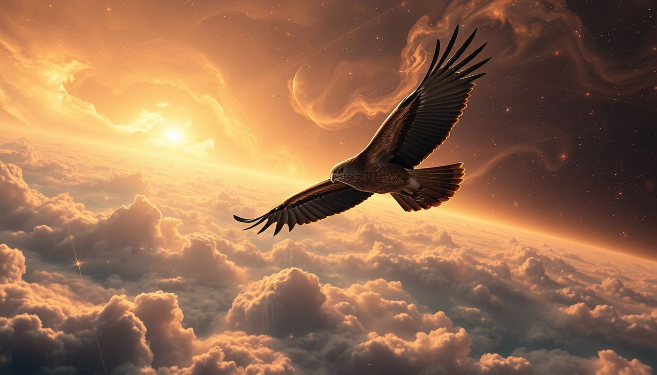 Der Bussard symbolisiert im Flug Freiheit und neue Perspektiven.