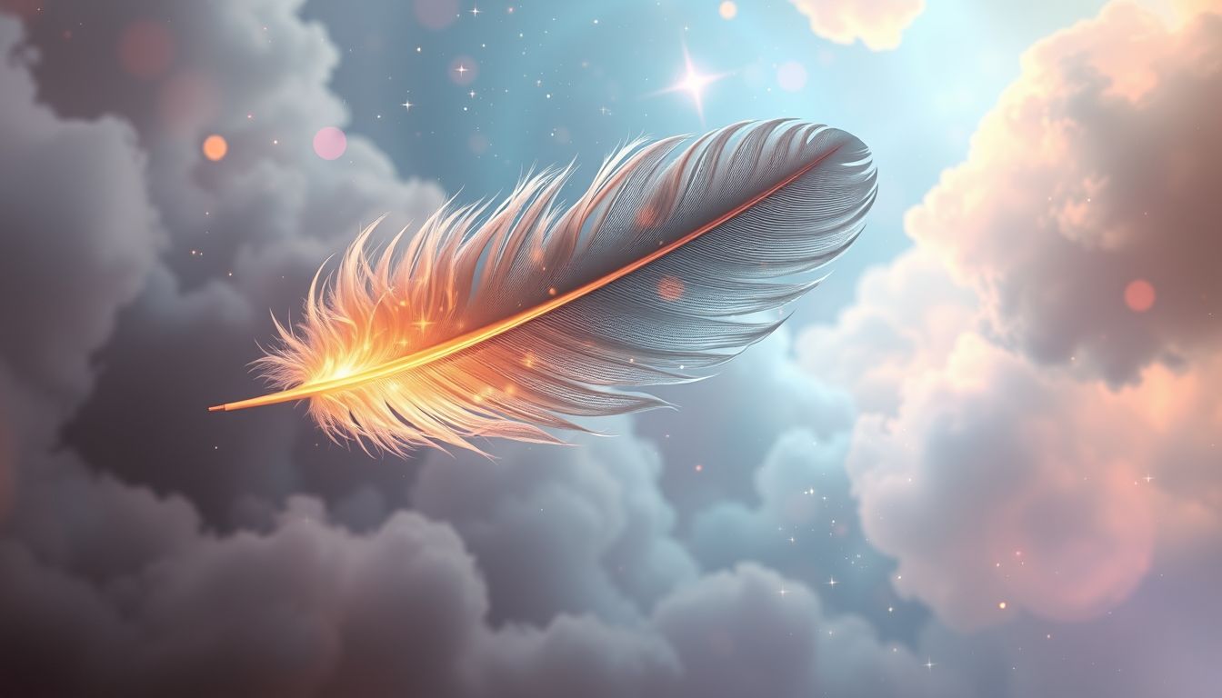 Weiße Federn im Traum symbolisieren Reinheit und spirituellen Schutz.