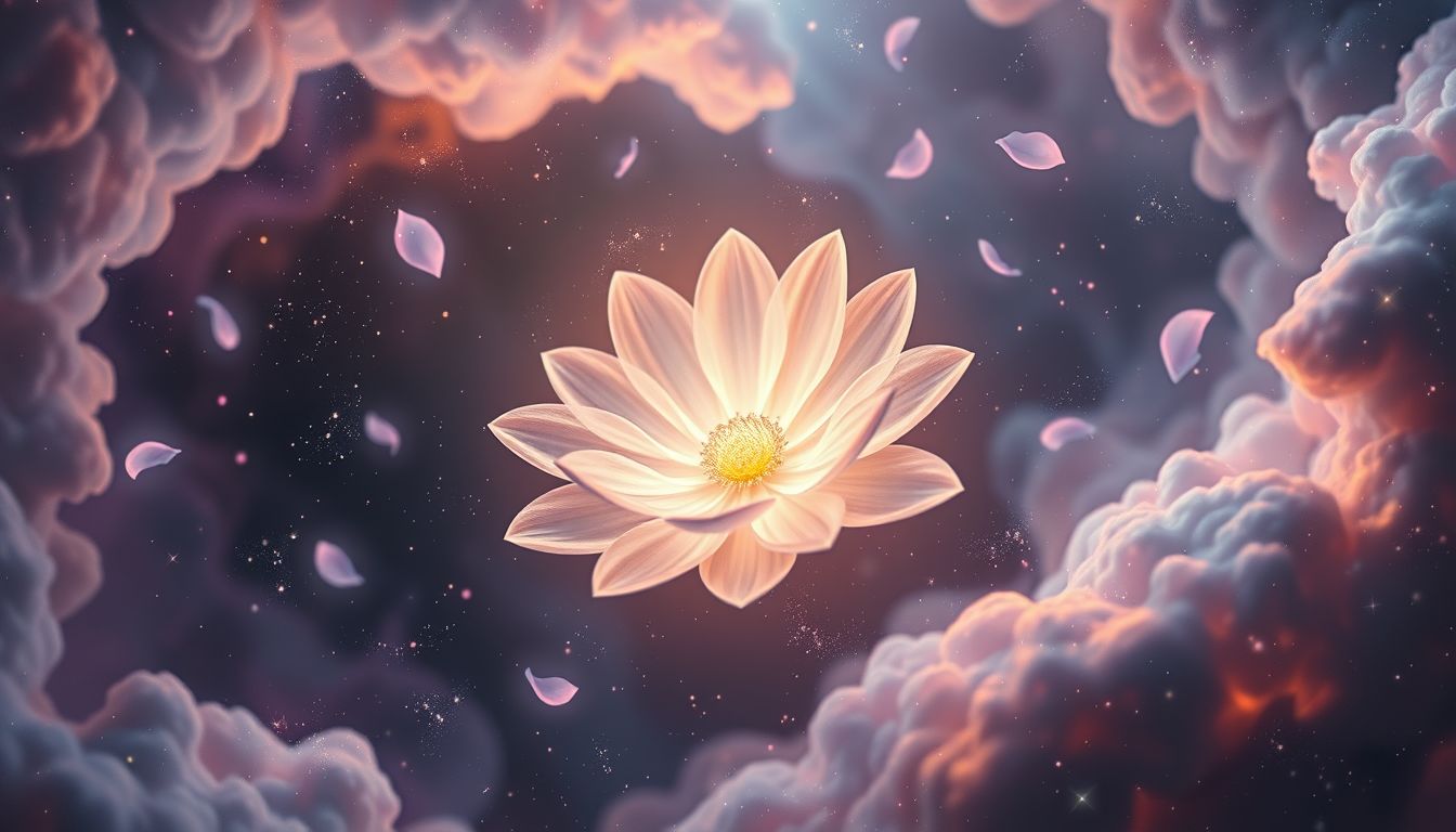 Die Mitte einer Blume symbolisiert oft den Ursprung neuer Lebensenergie.