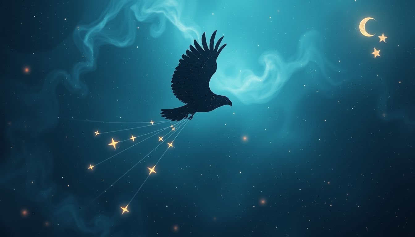 Ein Bussard folgt dir, symbolisiert unermüdliche Beharrlichkeit und Zielstrebigkeit.