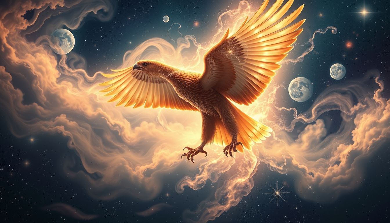 Der Bussard symbolisiert spirituelle Transformation und innere Veränderungskraft.