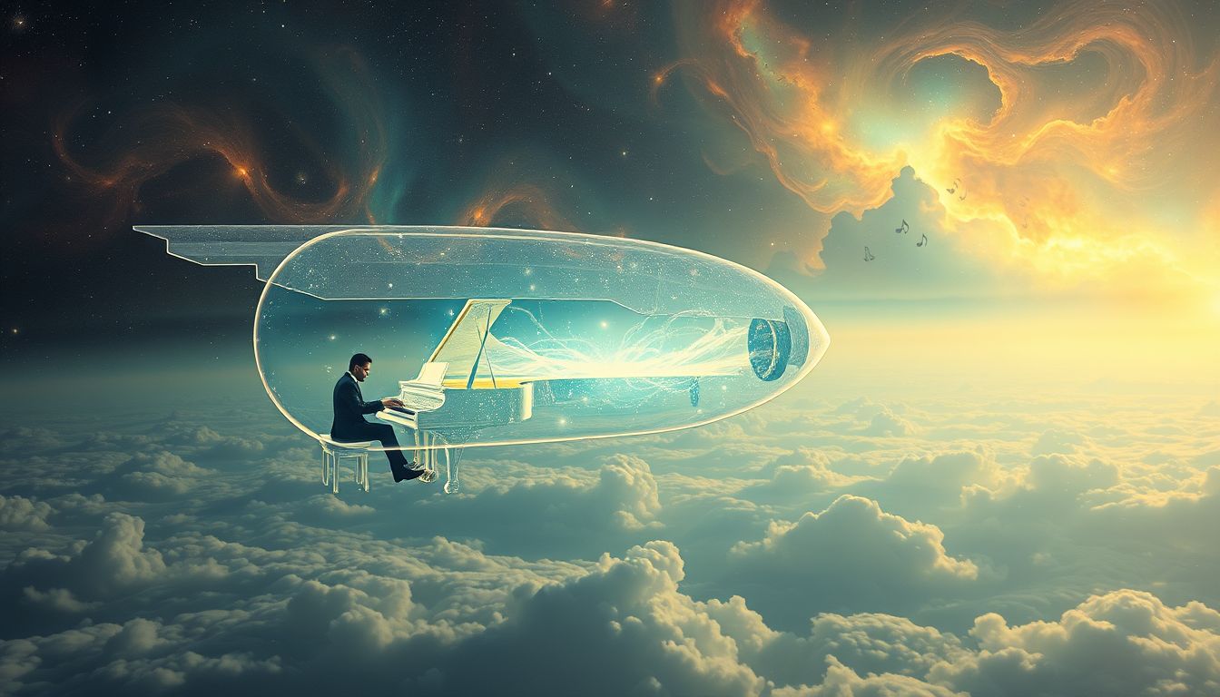 Ein Traumflugzeug symbolisiert grenzenlose Freiheit und kreativen Aufstieg.