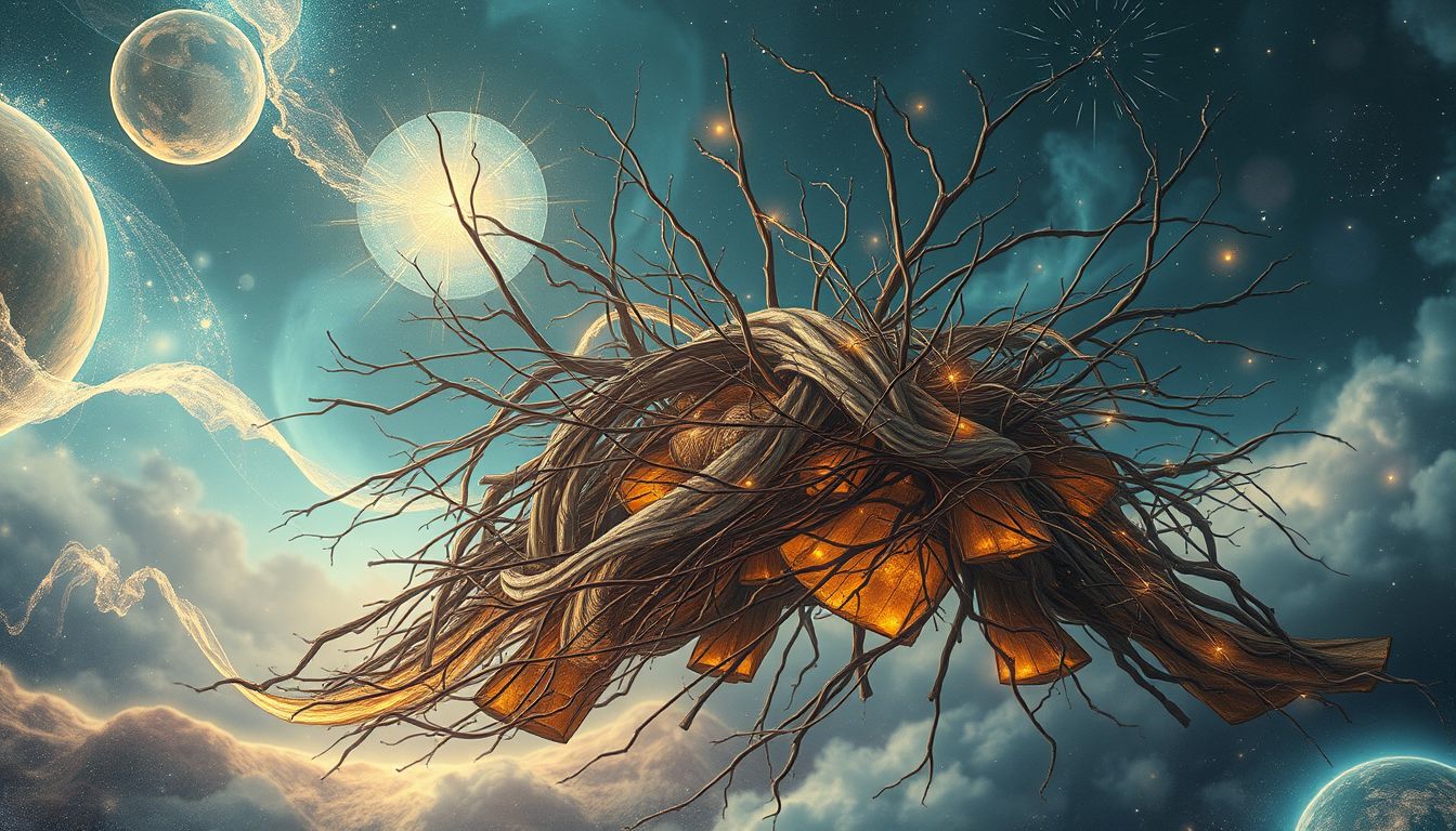 Ein Reisighaufen symbolisiert oft verborgene Chancen aus Chaos.