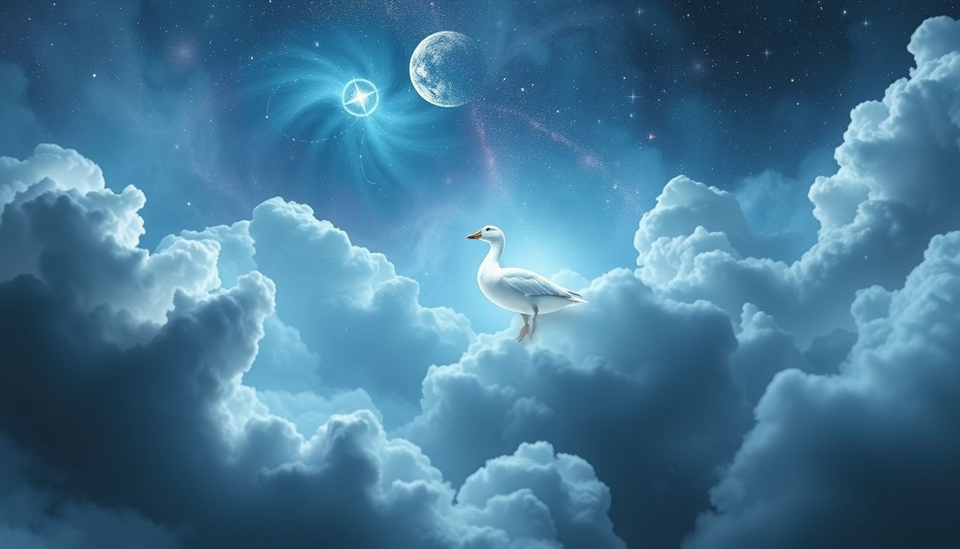 Eine einzelne Schneegans symbolisiert innere Stärke und einzigartige Individualität.