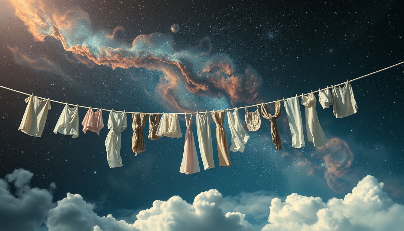 Träumen von endlosen Wäschestangen symbolisiert überwältigende Pflichten und Zweifel.