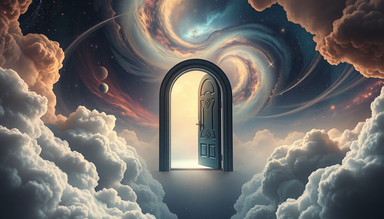 Eine sich selbst öffnende Kellertür symbolisiert unerwartete Erkenntnisse.