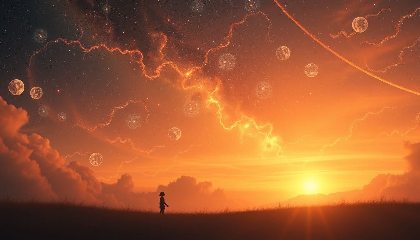 Kindheitssonnenuntergang symbolisiert oft Sehnsucht nach Unbeschwertheit.