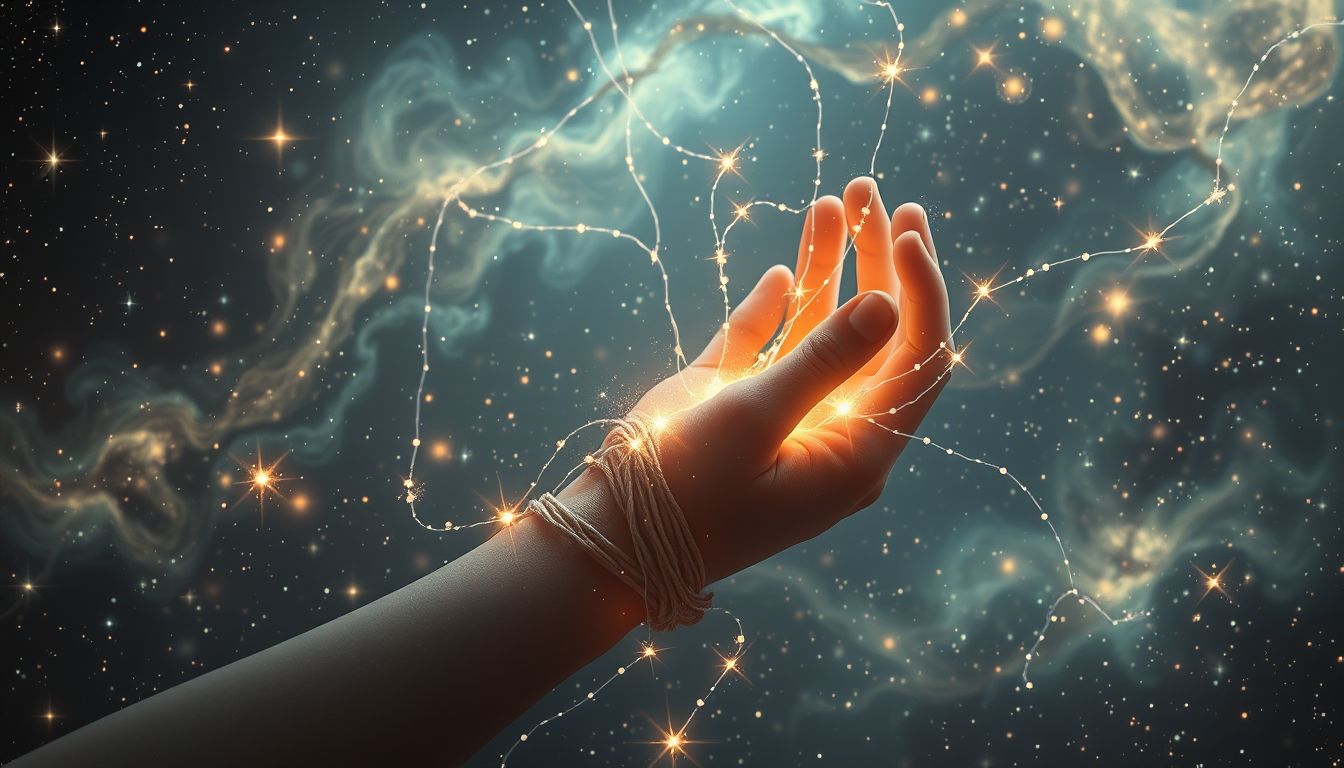 Gefesselt sein symbolisiert oft Gefühle von Machtlosigkeit und Kontrollverlust.