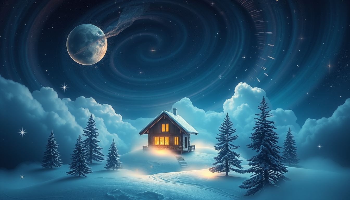 Die Skihütte symbolisiert Geborgenheit, Ruhe und innere Zuflucht im Traum.