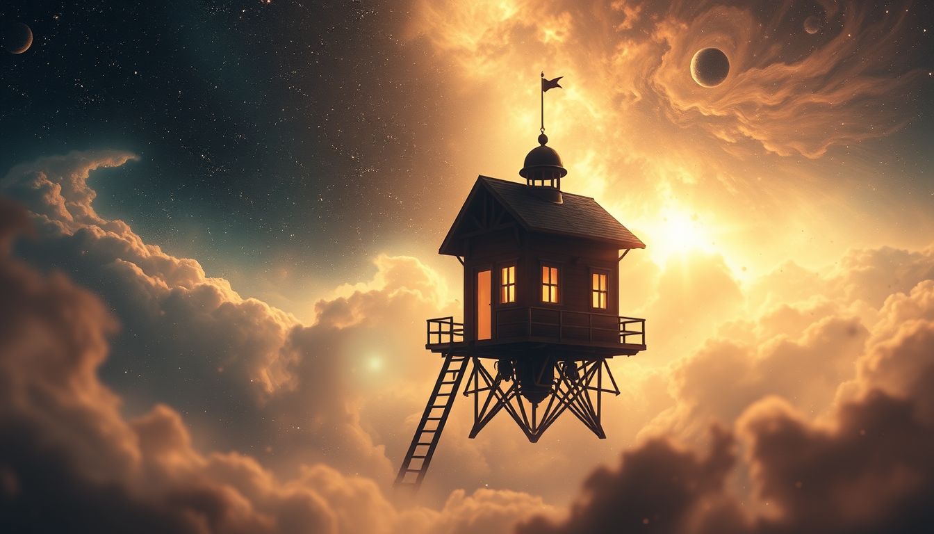 Ein verlassenes Wärterhaus symbolisiert oft emotionale Isolation und Vergessen.