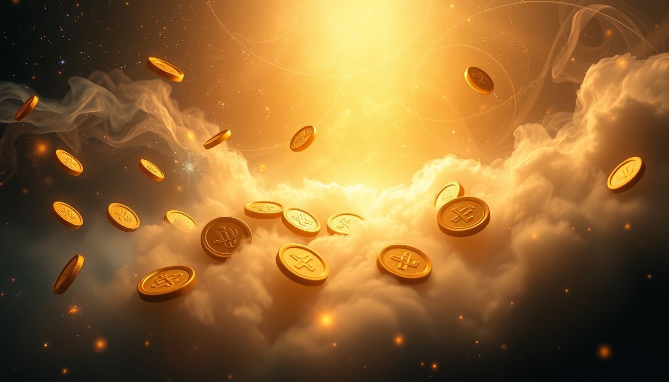 Goldmünzen im Traum symbolisieren oft Wohlstand und materielle Sicherheit.