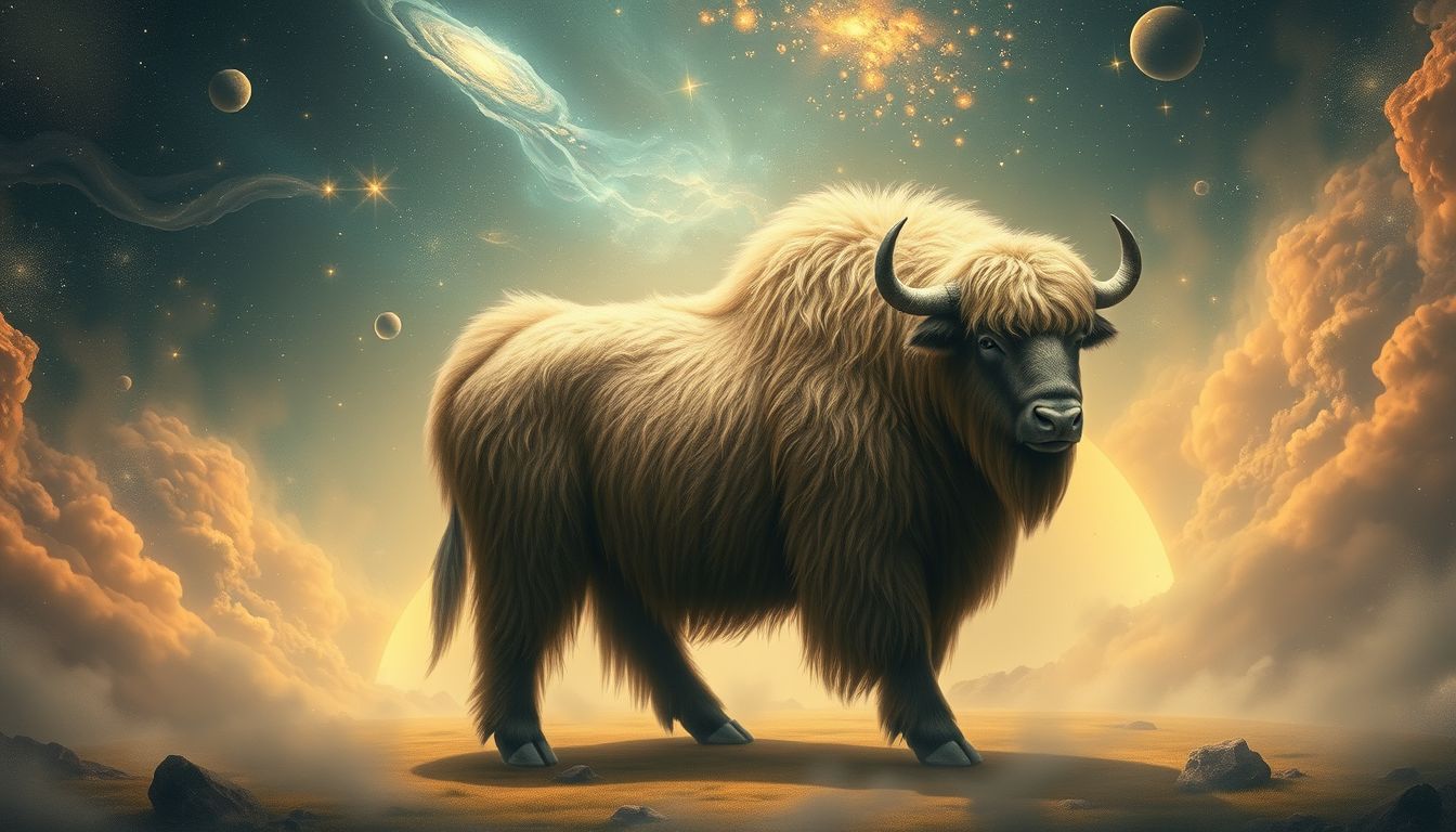Ein Moschusochse symbolisiert Stärke in unerwarteten Lebenssituationen.