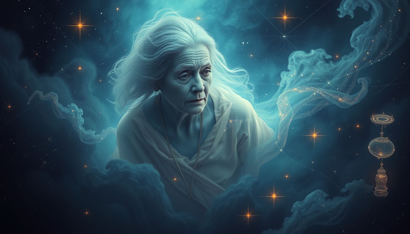 Eine alte Frau im Traum symbolisiert oft innere Selbstkritik.