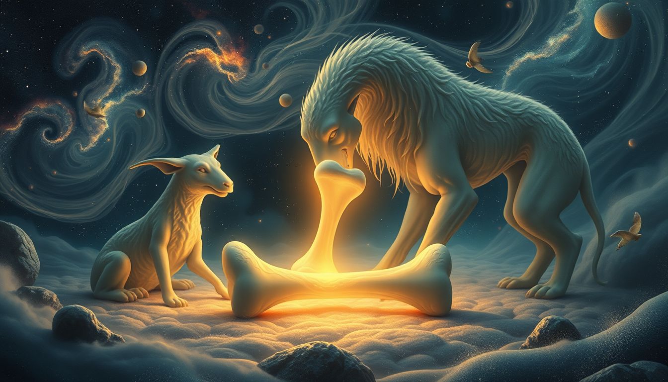 Tiere, die Knochenmark fressen, symbolisieren oft innere Heilung.