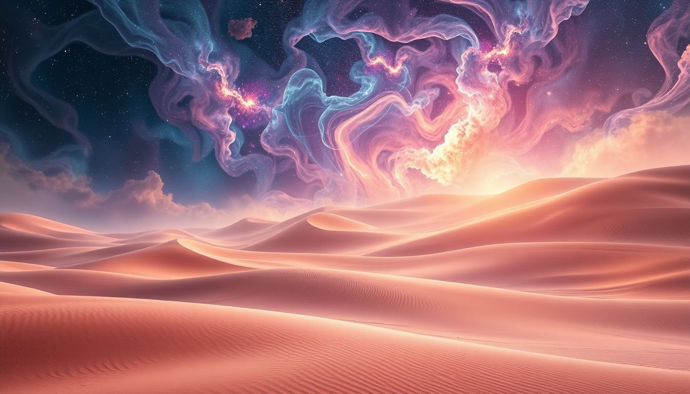 Tosen in der Wüste symbolisiert innere Konflikte und Isolation.