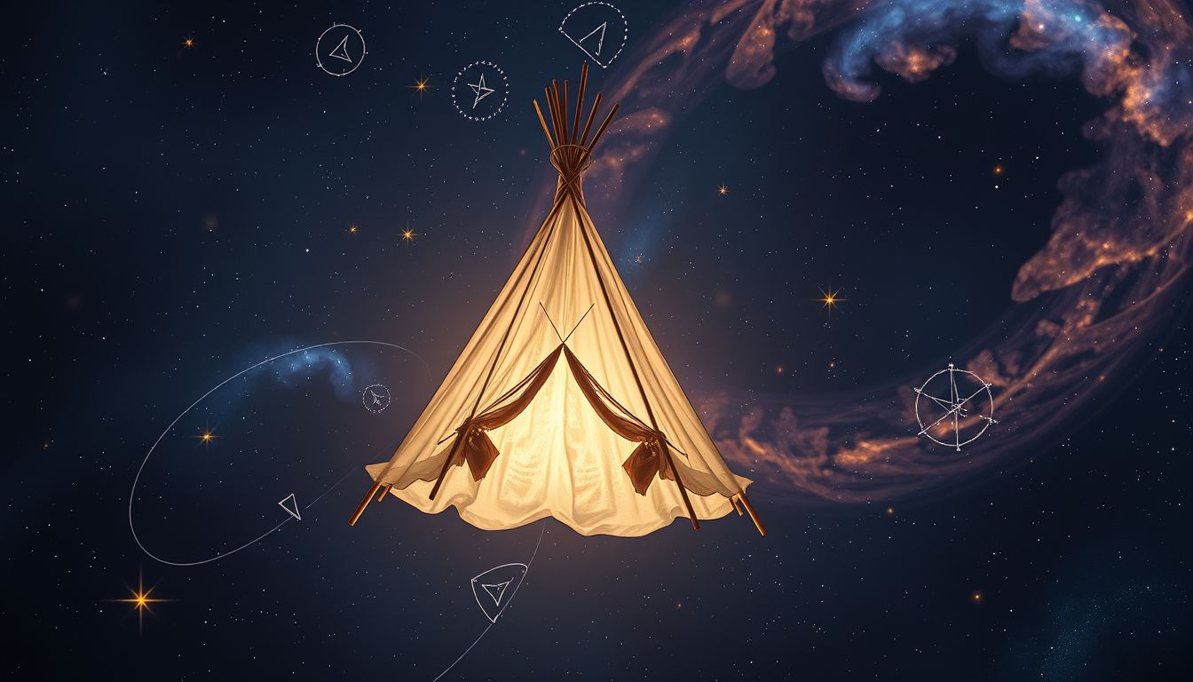 Traum 11: Tipi bauen symbolisiert Schutz und kreative Selbstentfaltung.