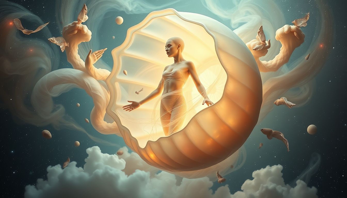 Erwachen im fremden Körper symbolisiert innere Transformation und Selbstfindung.