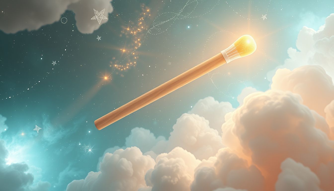 Ein riesiger Fidibus symbolisiert überwältigende kreative Energie im Traum.