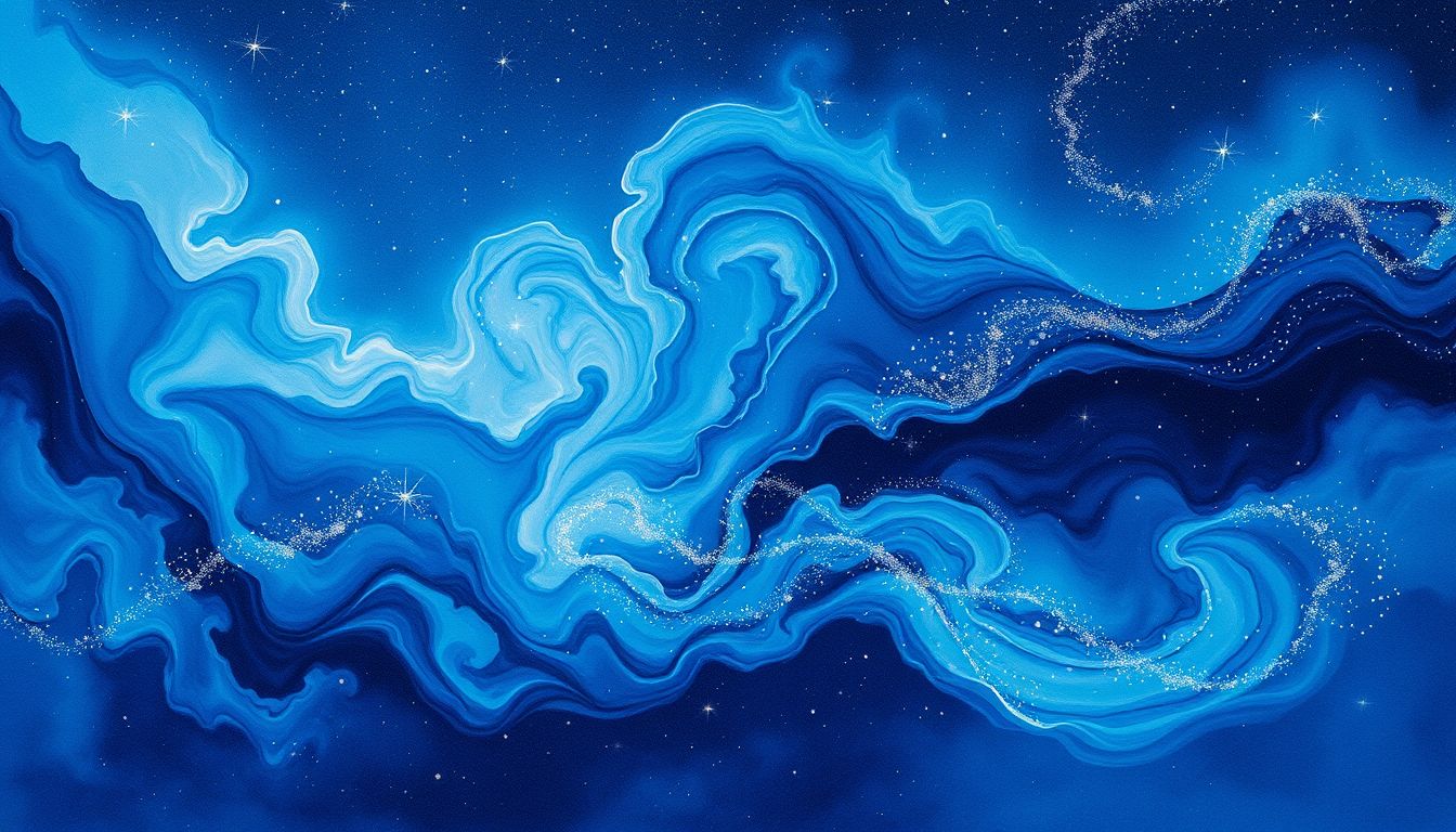 Blaue Tinte im Traum symbolisiert oft klare Kommunikation und Wahrheit.