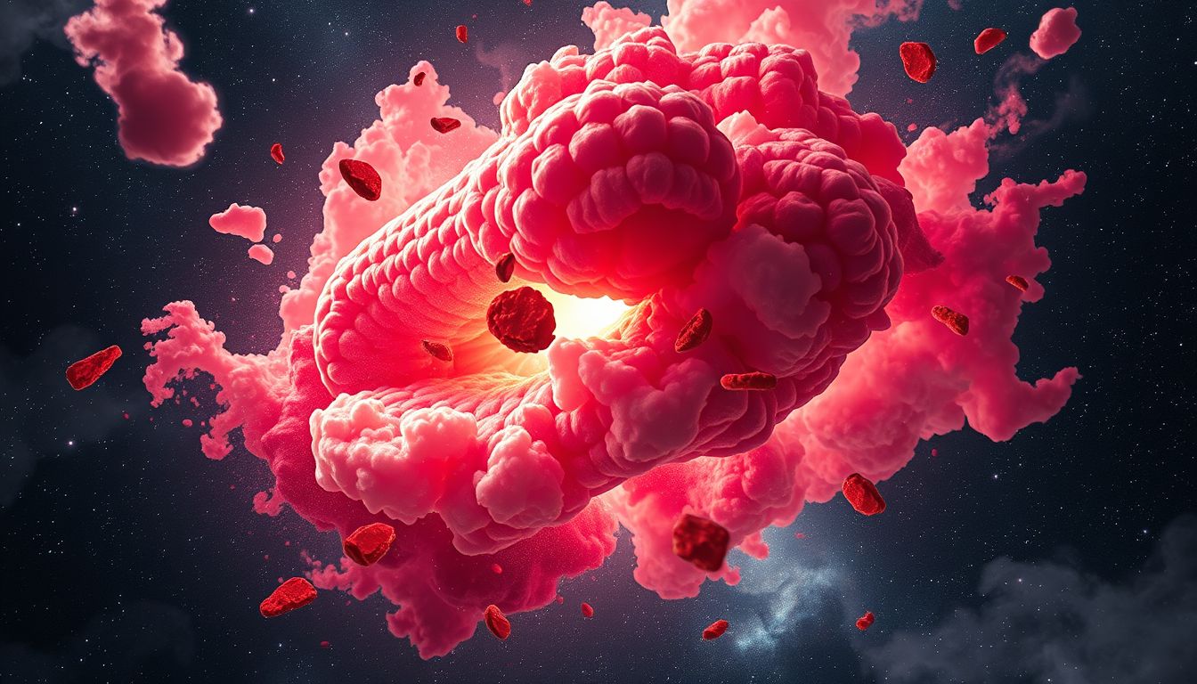 Eine explodierende Blutwurst symbolisiert unerwartete emotionale Konflikte im Traum.
