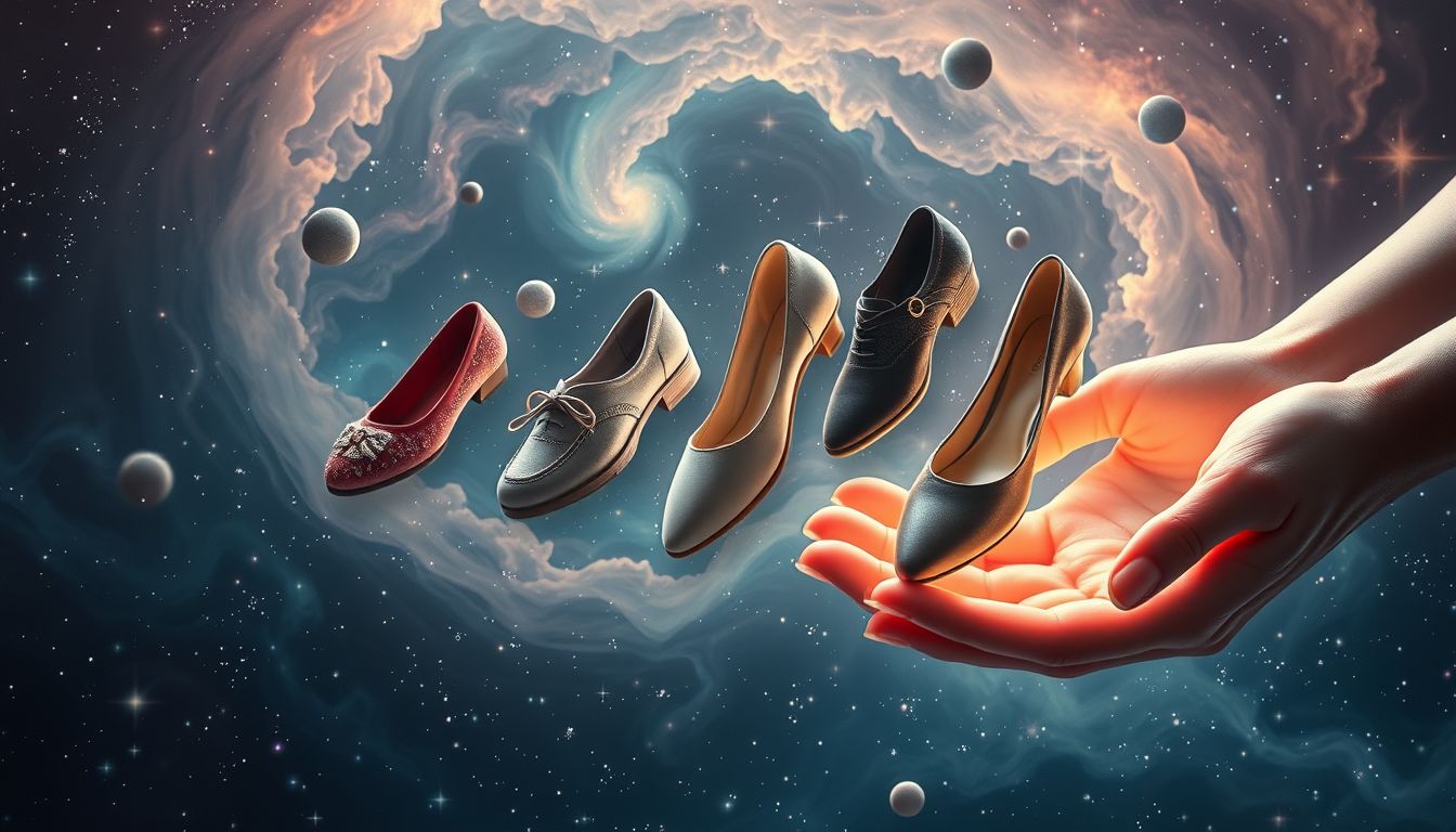 Das Ordnen fremder Schuhe symbolisiert das Verarbeiten sozialer Beziehungen.