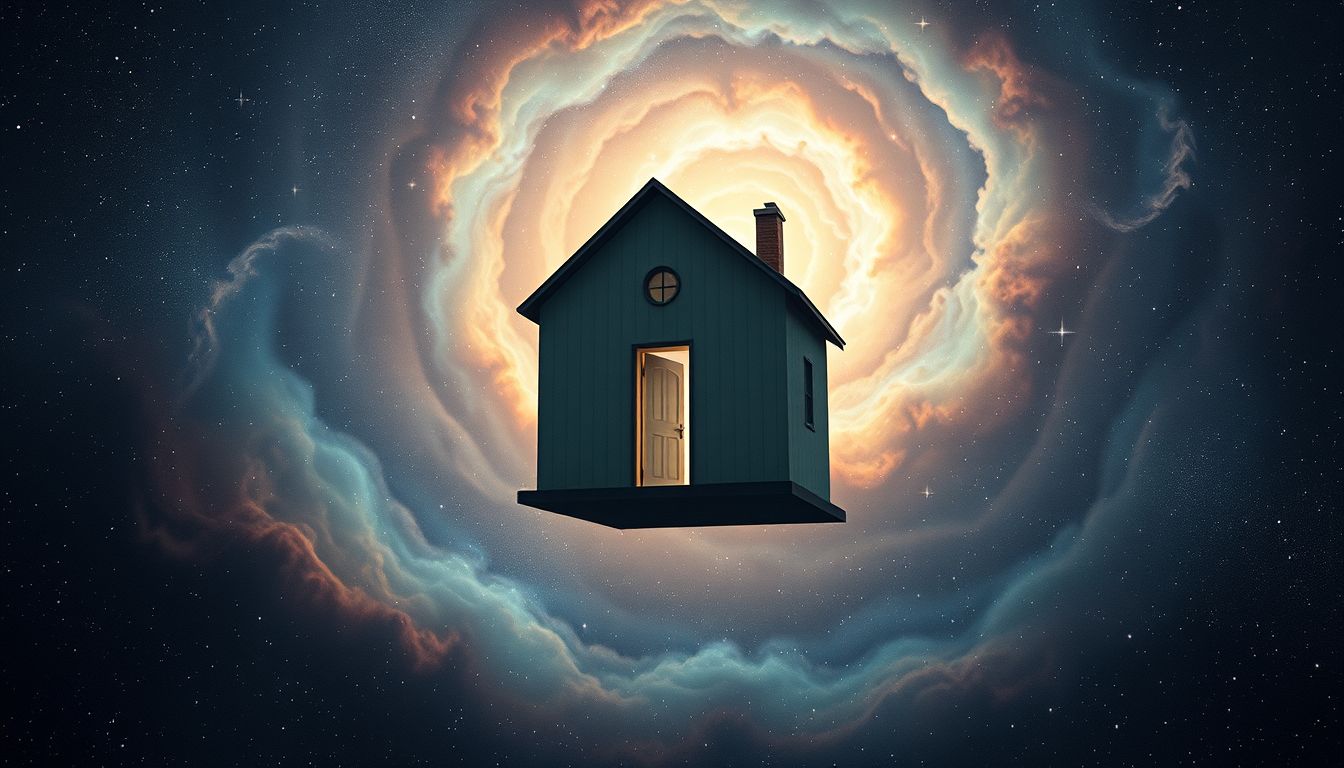 Ein haus ohne türen symbolisiert gefangenschaft und eingeschränkte freiheit.