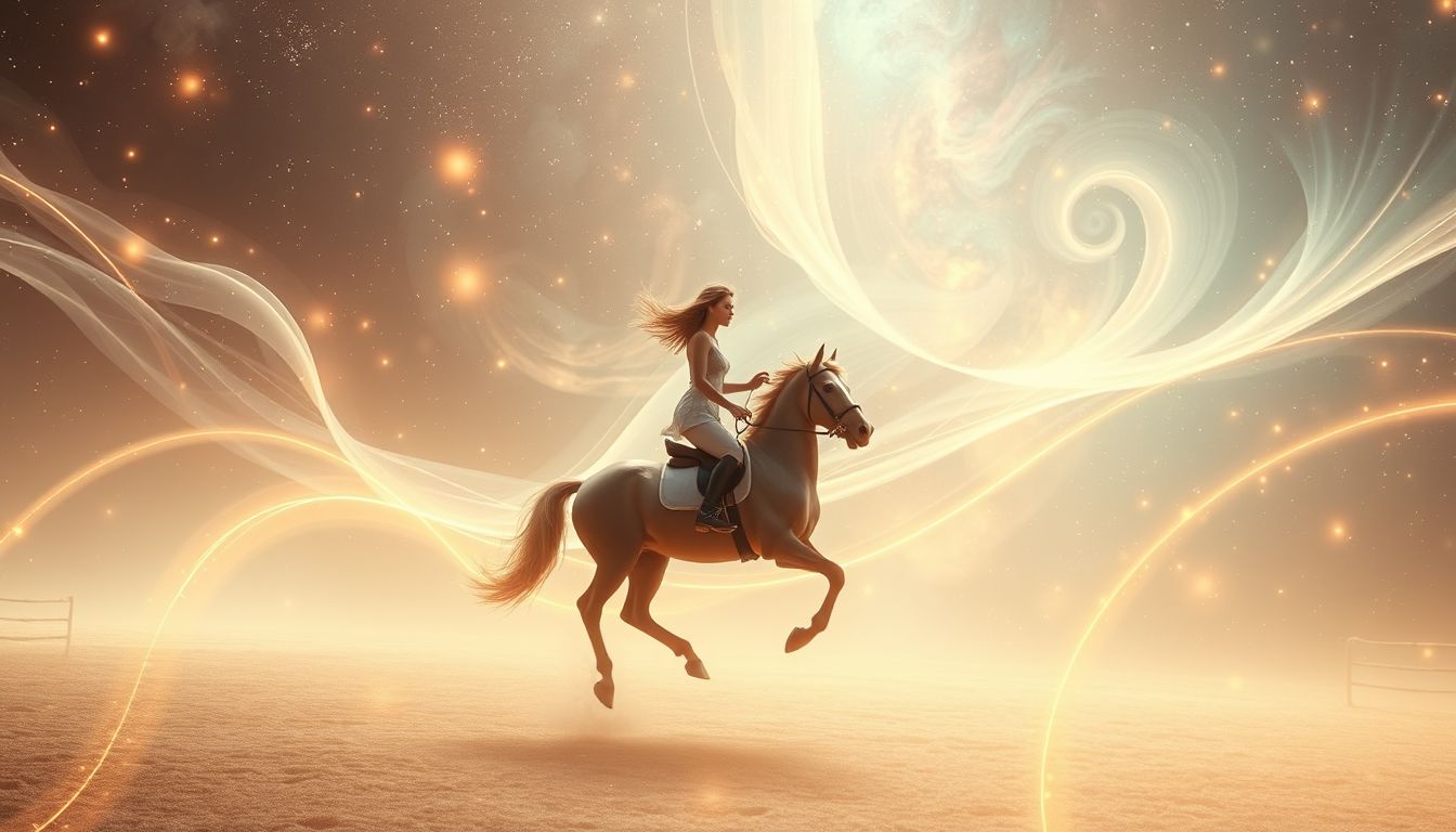 Im Traum durch Parcours reiten symbolisiert Mut und Selbstvertrauen.