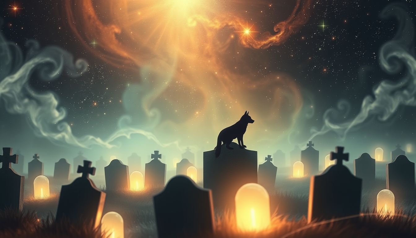 Ein Tier auf Friedhof symbolisiert oft verborgene Ängste im Traum.